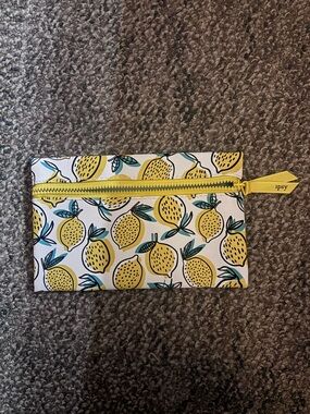 IPSY makeup Cosmetic travel bag pouch pencil case lemons Bag Only! NWOT
